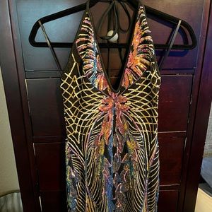 Fashion nova sequin halter dress